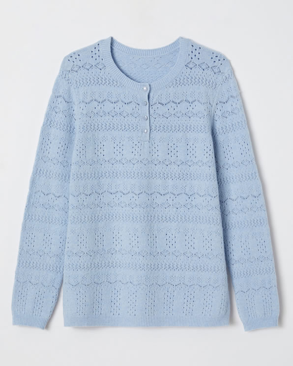Trui van opengewerkt tricot Thermolactyl
