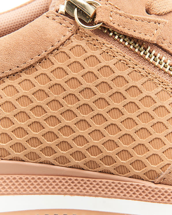 Sportschoenen met leren detail in reliëf Amortyl