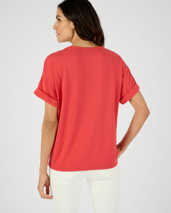Climatyl vloeiende top, effen of tropische stijl