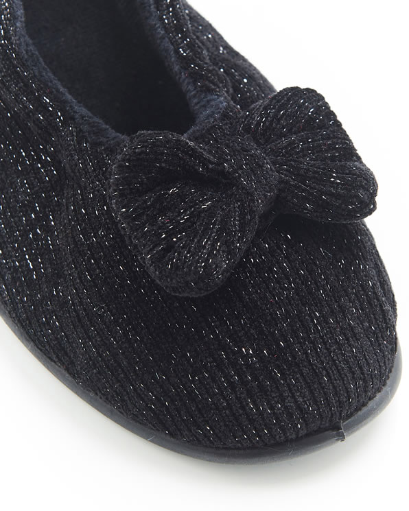 Fluwelen ballerina's voor binnen
