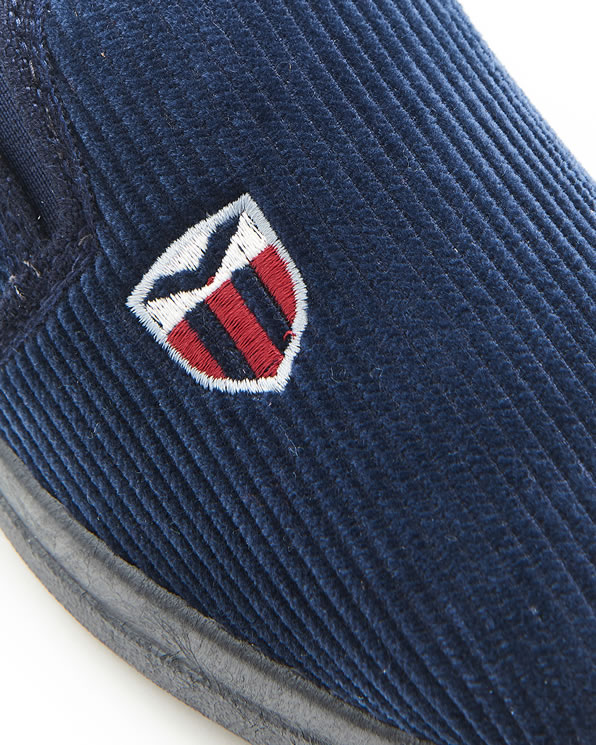 Pantoufles en velours côtelé