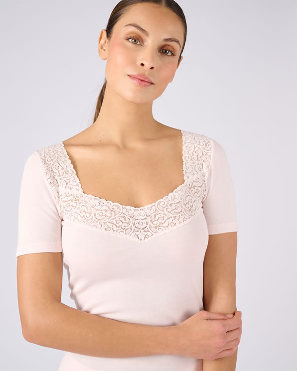 T-shirt manches courtes maille pur coton
