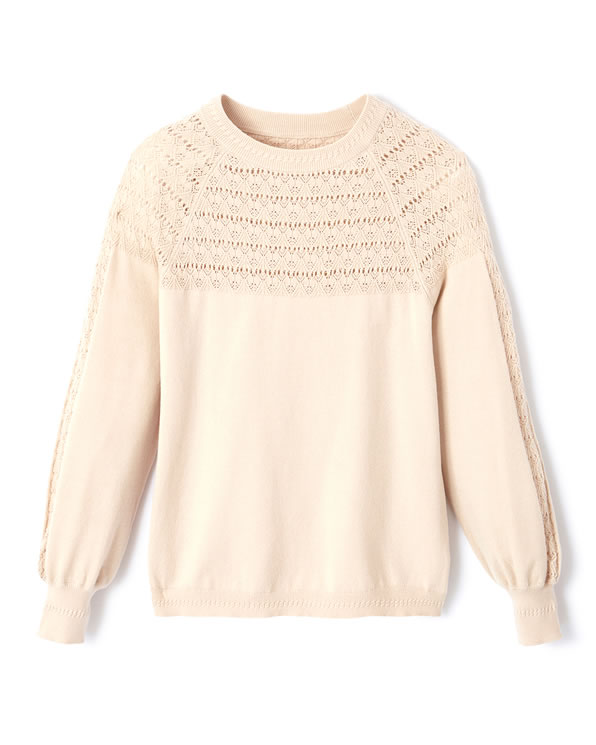 Pull jeu de maille fantaisie