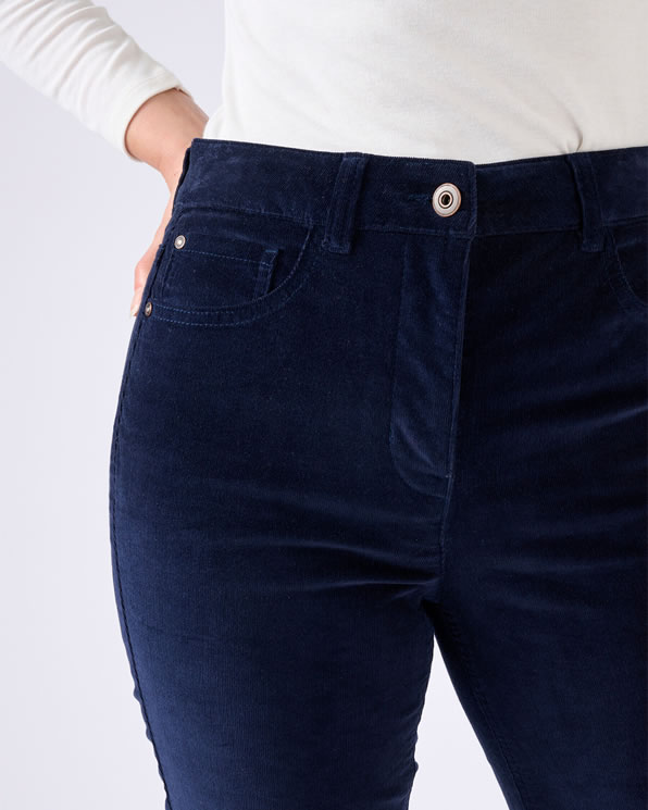 Fluwelen milleraies broek Perfect Fit by Damart