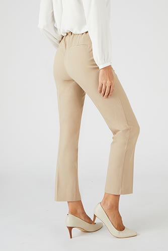 7/8-broek in bi-rekbare stof, pull-on