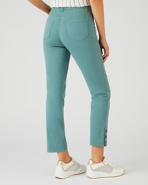 Pantalon 7/8ème boutons bas de jambes
