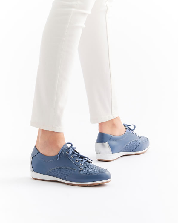 Derbies irisées à lacets cuir vachette Climatyl