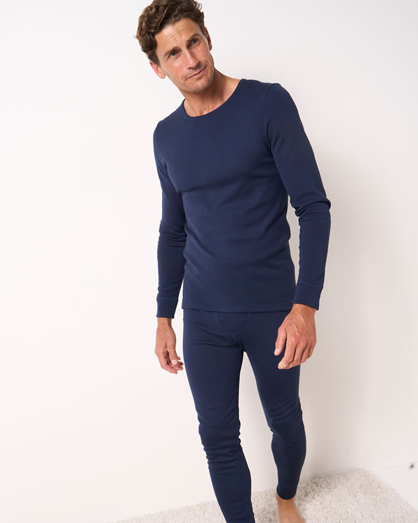 T-shirt Thermolactyl met ronde hals en geribde fleece