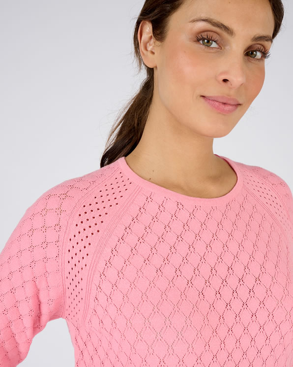 Pull ajouré à base de coton biologique