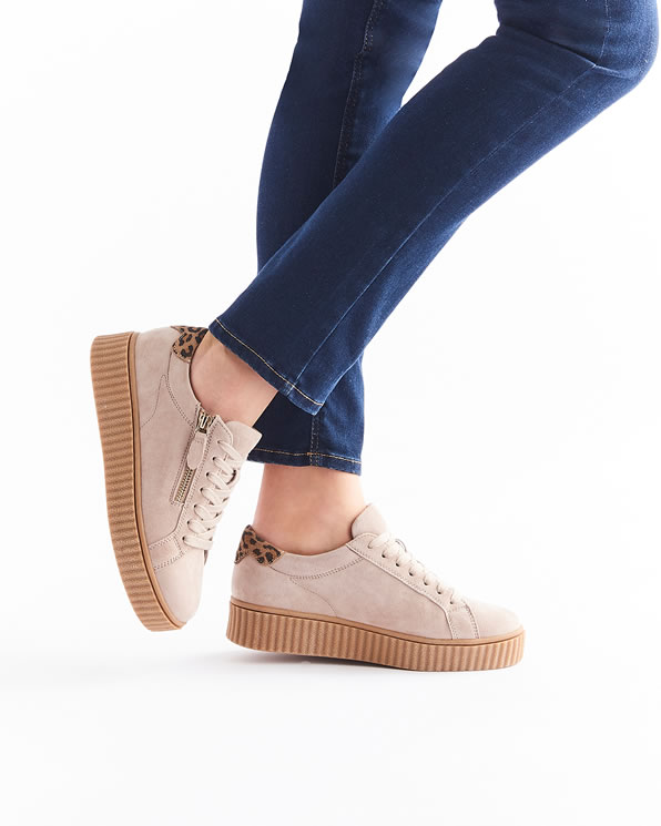 Amortyl tennisschoenen met sleehakken