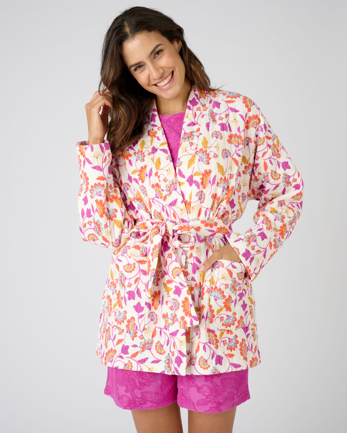 Robe de chambre courte matelassee Peignoirs Damart Belgique