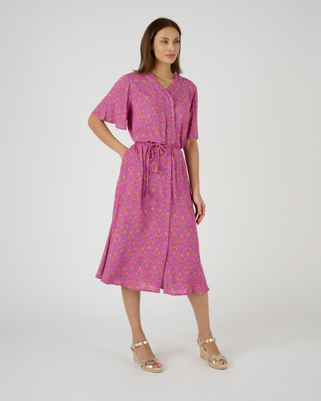 Jurk crêpe stof pure viscose Lenzing™ EcoVero™