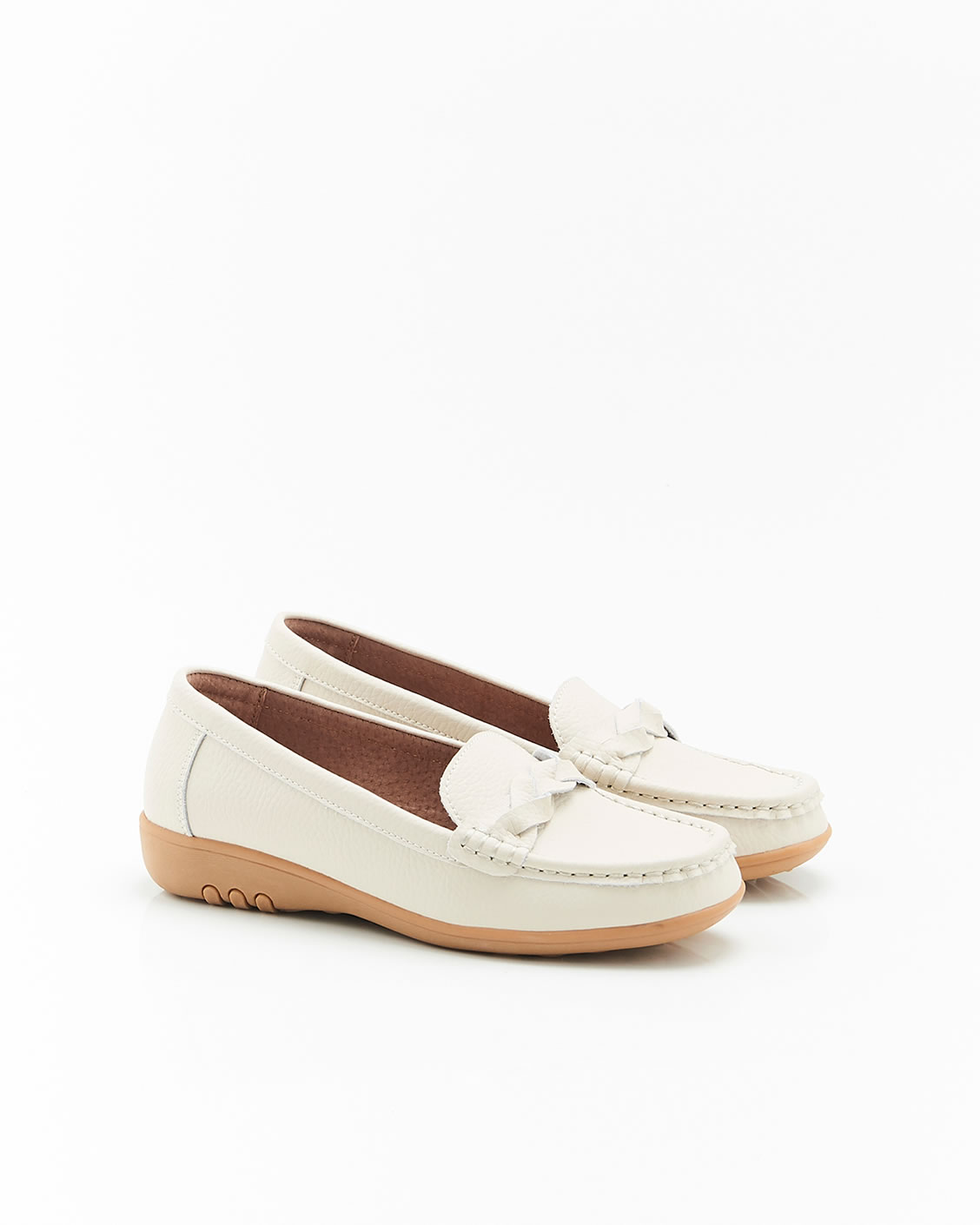 Amortyl mocassins van generfd leer