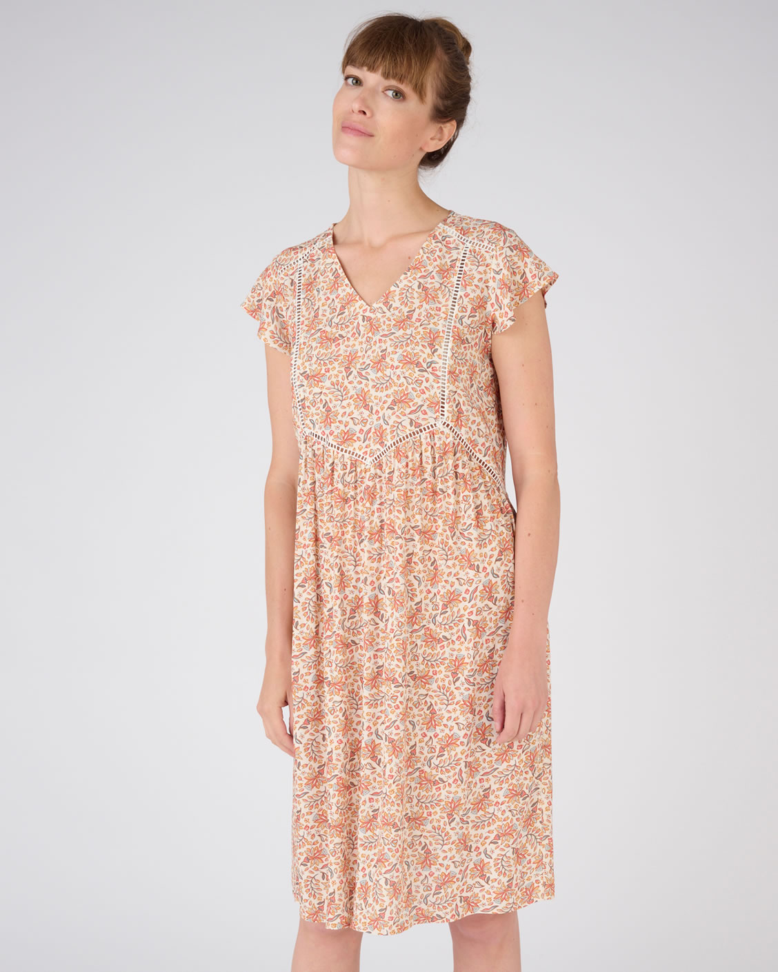 Jurk in zuivere viscose Lenzing™ EcoVero™