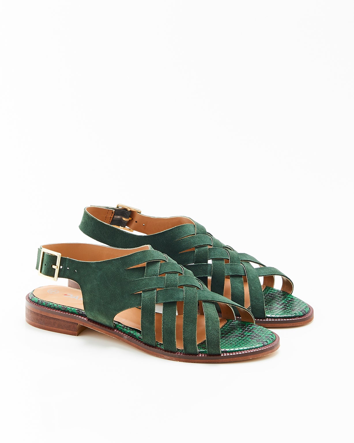 Sandales brides crois es cuir ch vre Sandales Damart Belgique