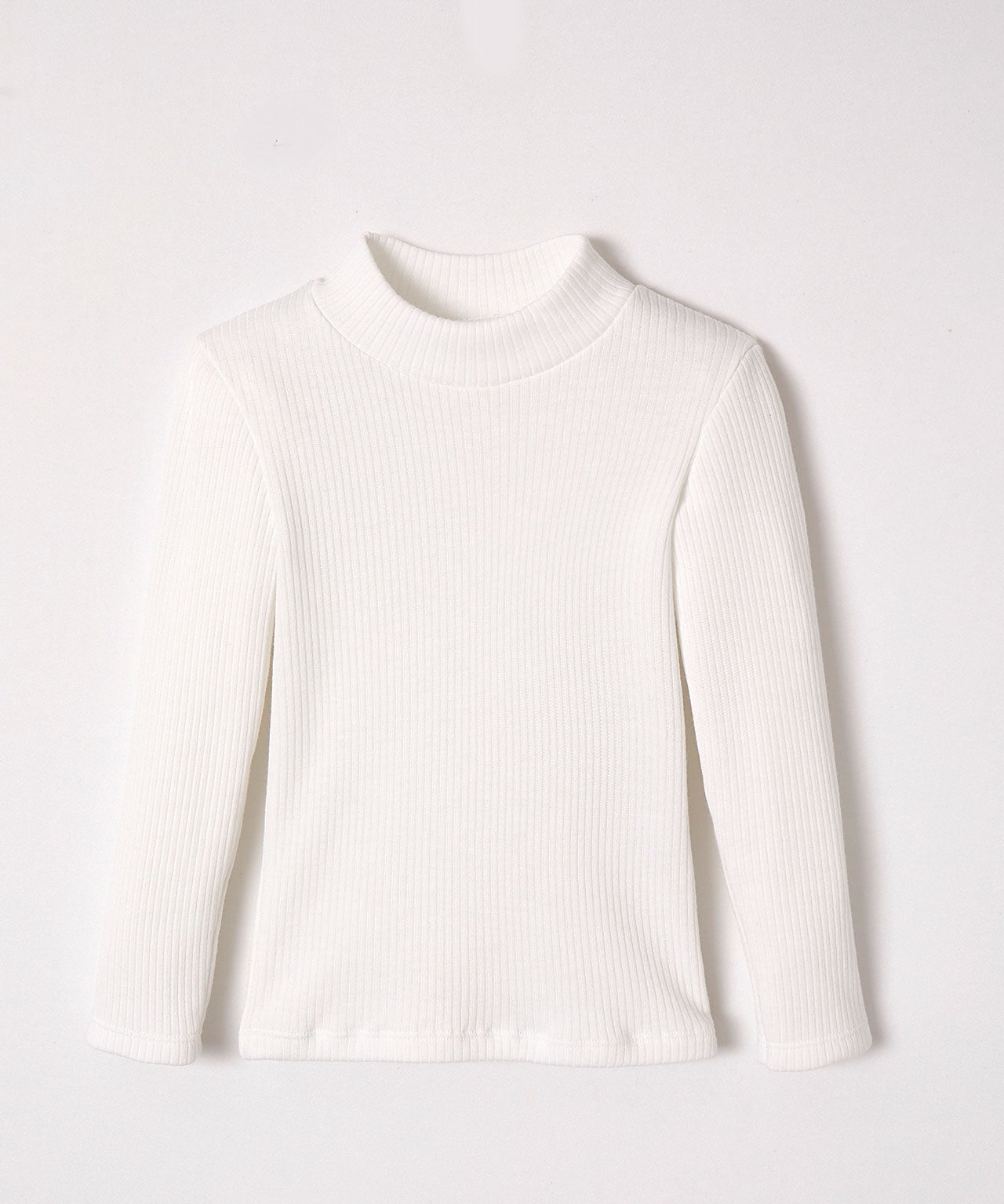 Thermolactyl T-shirt met opstaande hals, fleece ribboorden