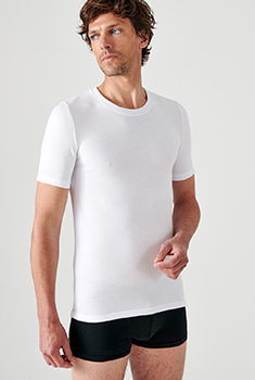 T-shirt double face col V Thermolactyl