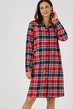 Slipdress puur katoen flanel