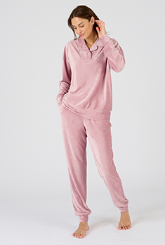 Loungewear set ribfluweel Thermolactyl