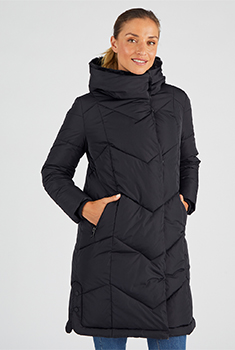 Parka longue, large col, doublée Thermolactyl