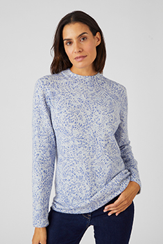 Pull imprimé à base de laine
