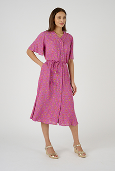Jurk crêpe stof pure viscose Lenzing™ EcoVero™