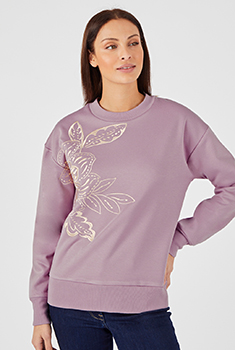 Sweatshirt fleece geborduurd