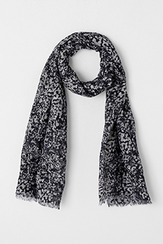 Foulard sjaal met opdruk Tachisme