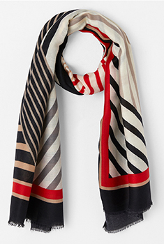Grafische foulard sjaal