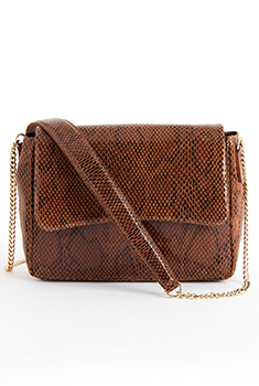 Sac en croûte de cuir motif animalier