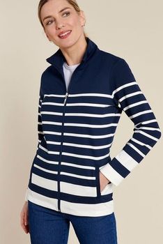 Gestreept vest met rits