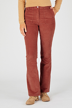 Fluwelen flared broek