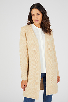 Lang vest van siertricot