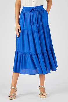 Rok van crêpestof pure viscose Lenzing™ EcoVero™