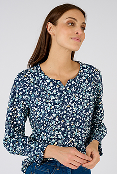 T-shirt maille chaude fleurie