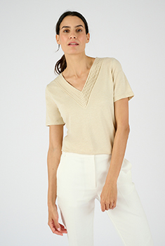 T-shirt maille brillante