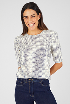 T-shirt maille rayures fantaisie