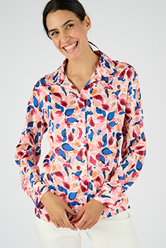 Satijnen overhemdblouse