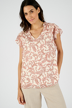 Blouse voile brillant