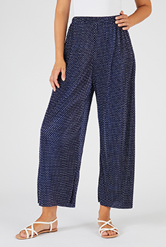 7/8 broek met vaste plooi