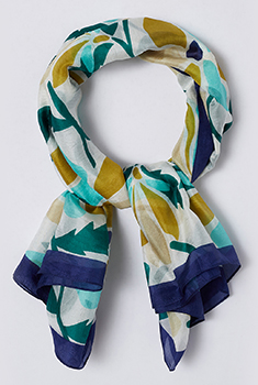 Carré pure soie motif floral