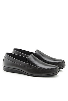 Mocassins van grof leer