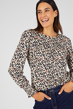 T-shirt maille chaude animalier
