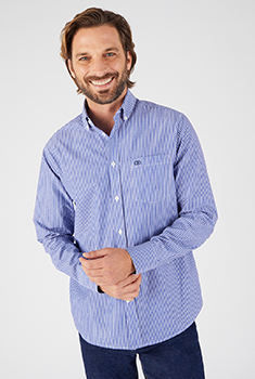 Chemise à motifs popeline pur coton
