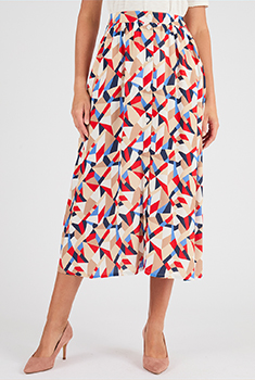 Jupe boutonnée pure viscose
