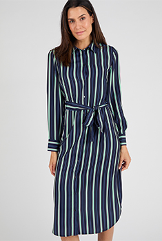 Gestreepte blousejurk