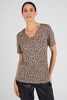 T-shirt maille jersey flammée