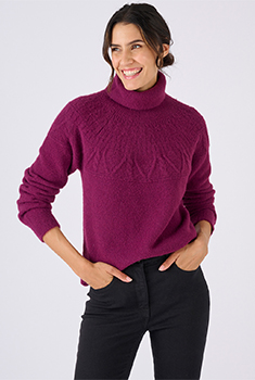 Trui tricot met siersteek Thermolactyl