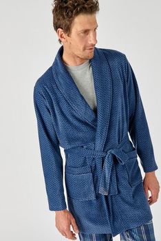Robe de chambre polaire chevrons