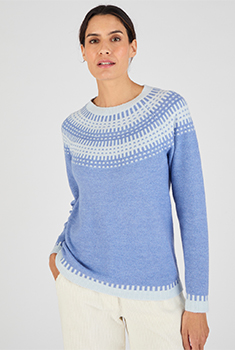 Pull jacquard et fils brillants Thermolactyl